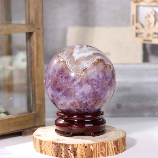 Amethyst Agate Sphere