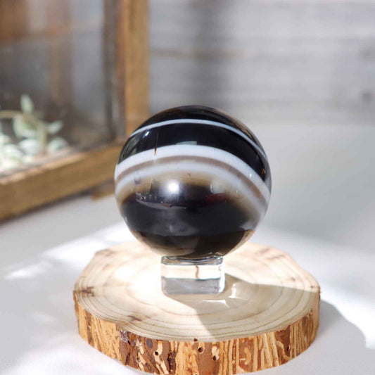 Black Agate Sphere