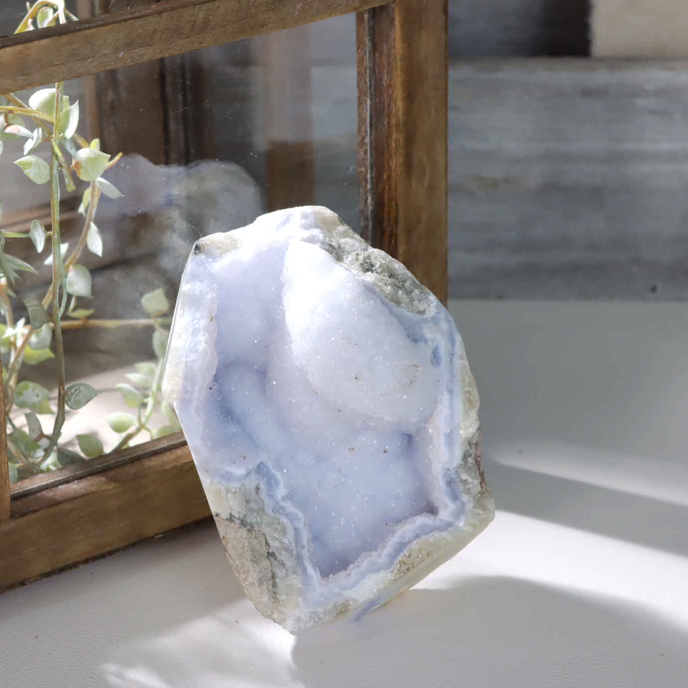 Druzy Blue Lace Agate Raw Stone