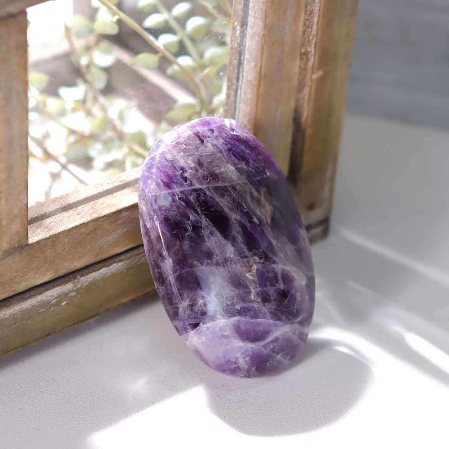 Dream Amethyst Palm Stone