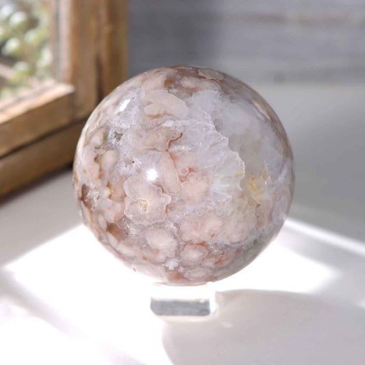 Flower Agate Sphere