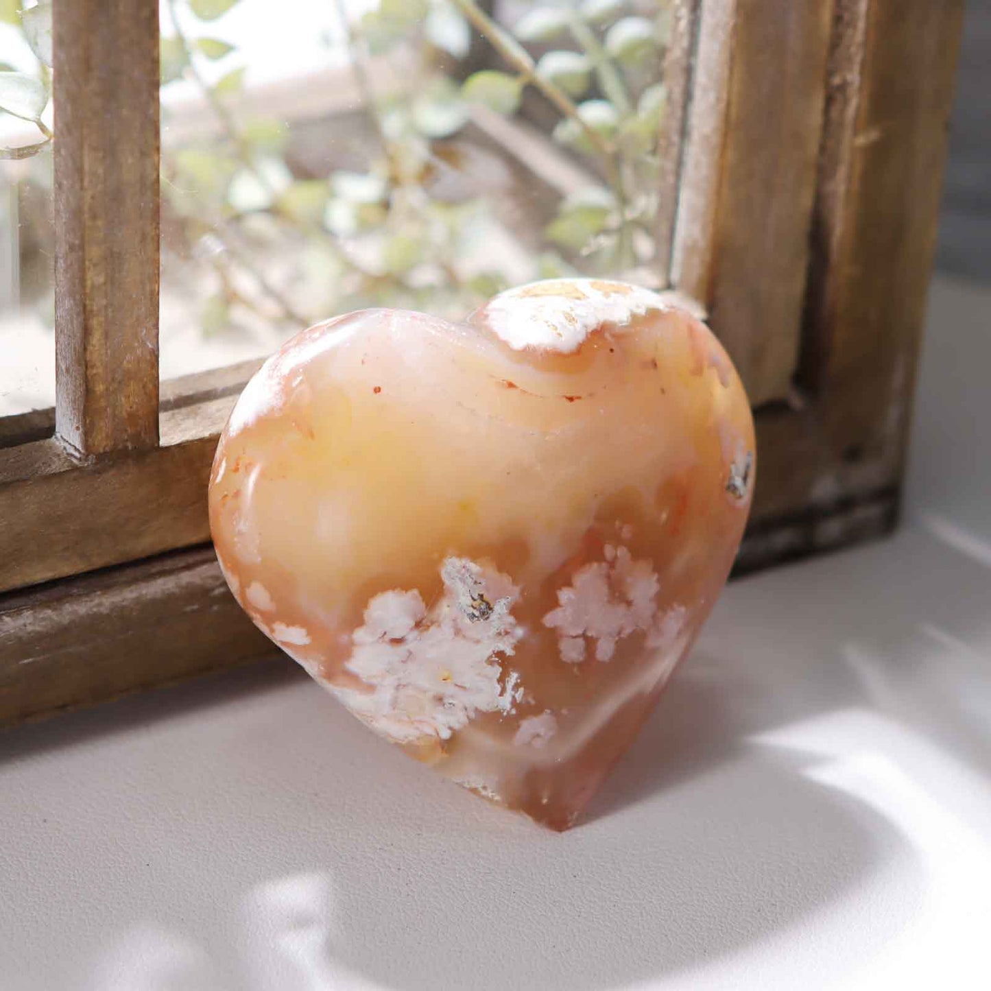 Flower Agate Heart