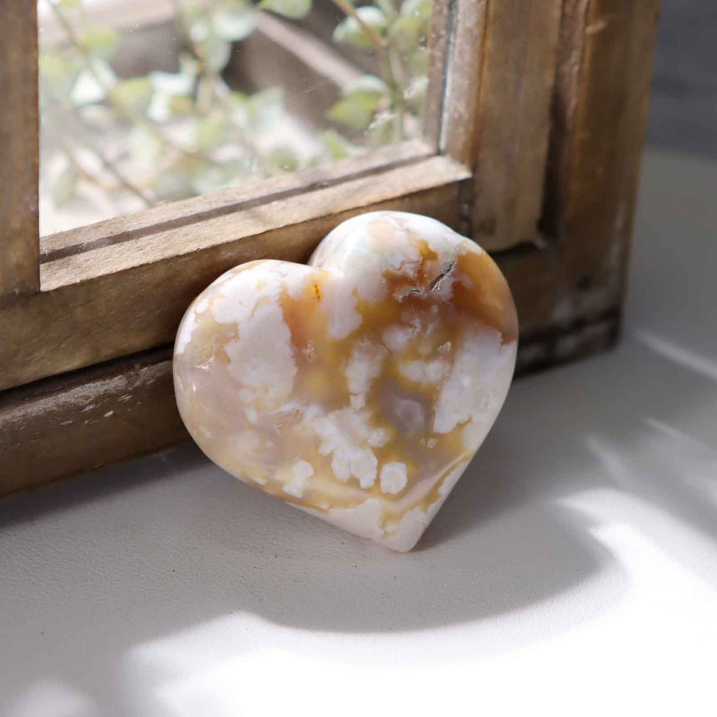 Flower Agate Heart