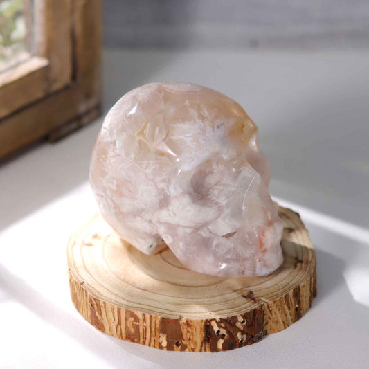 Flower Agate Skull