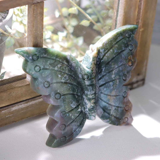 Moss Agate Butterfly