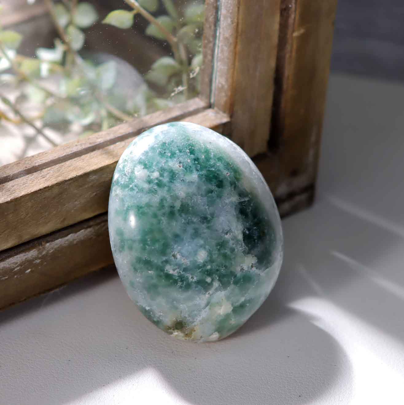 Moss Agate Palm Stone