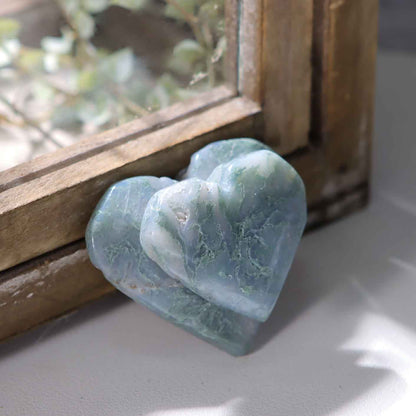 Moss Agate Heart