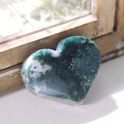 Moss Agate Heart