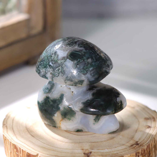 Moss Agate Mushroom