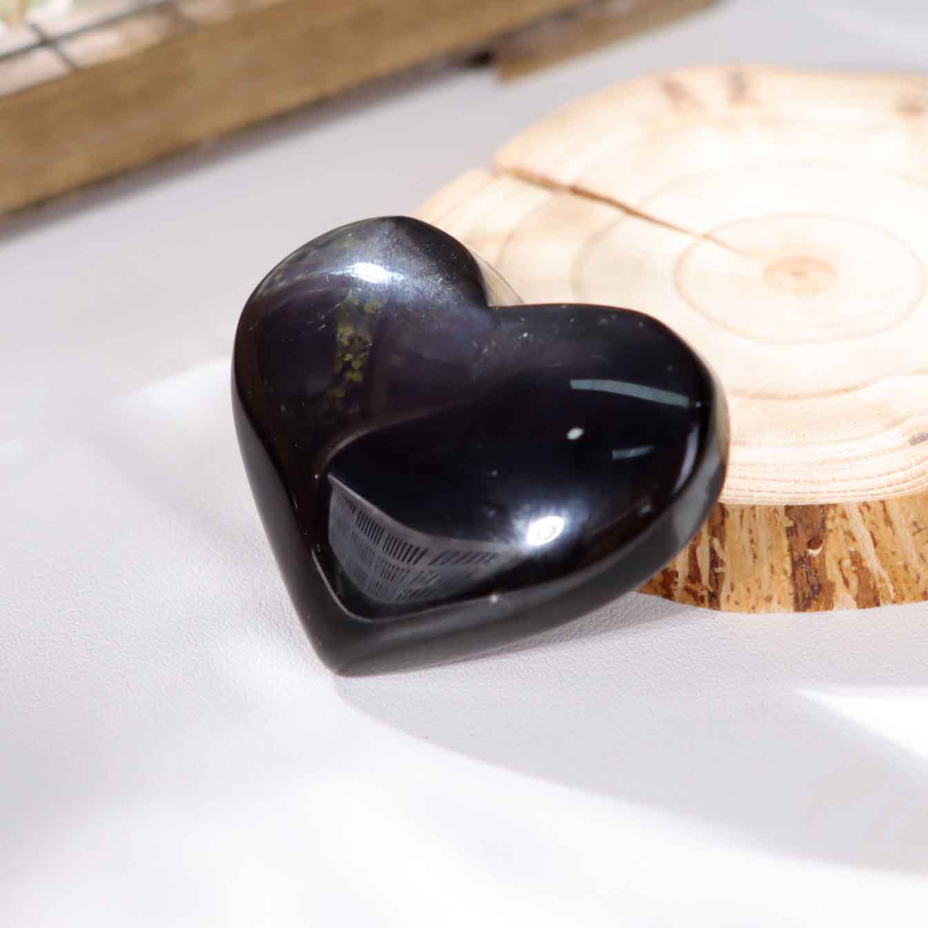 Rainbow Obsidian Heart