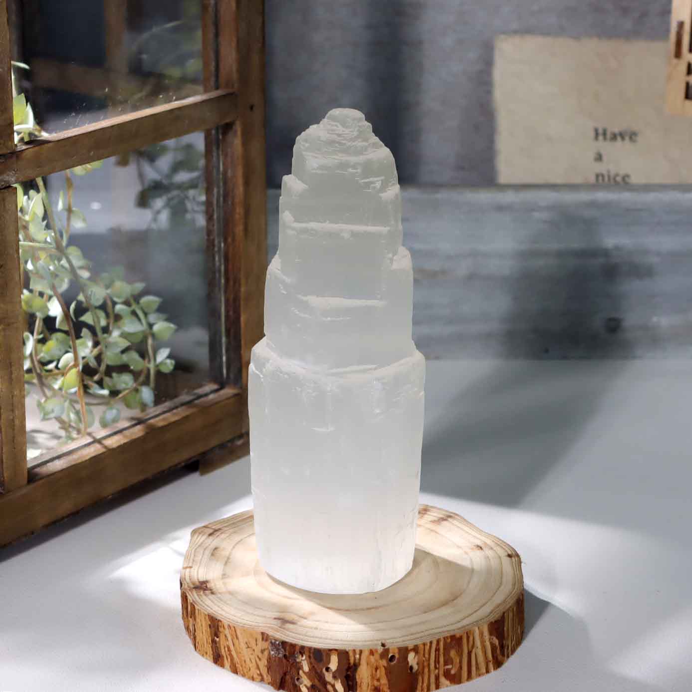 Selenite Candle Tower